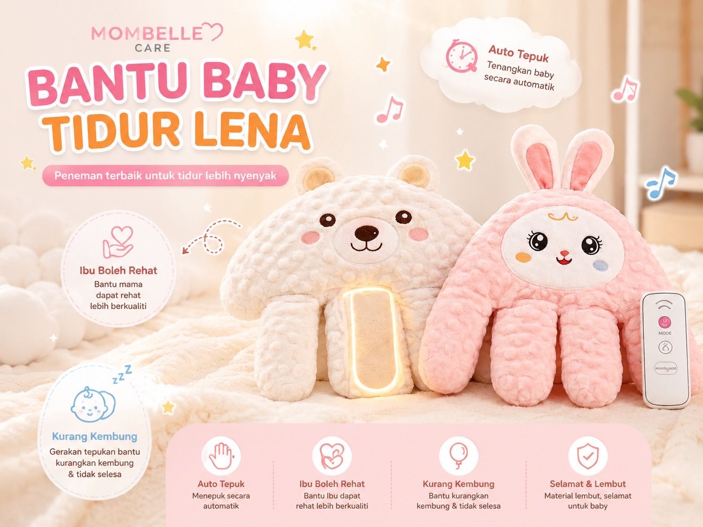 Baby Auto Patting Pillow